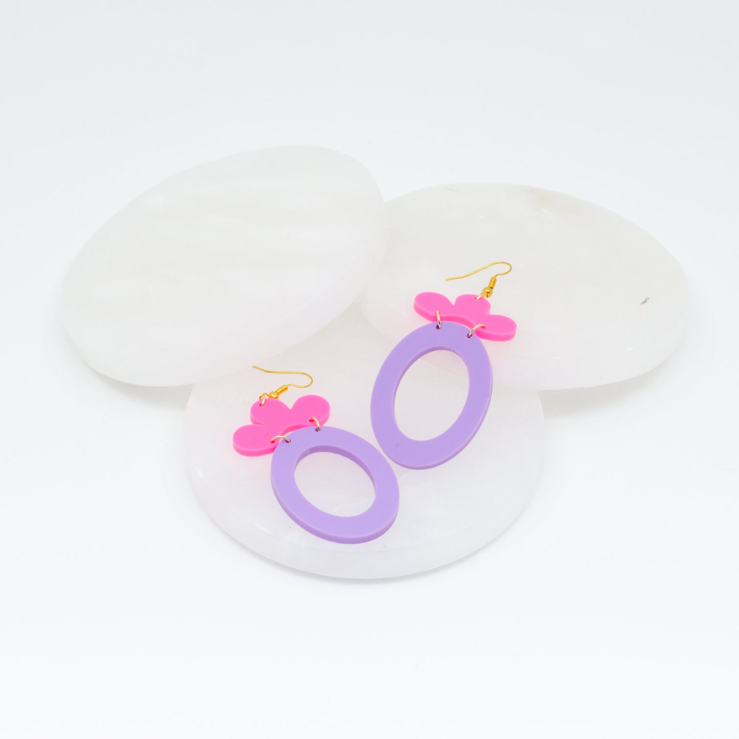 Flower on top Oval Hoop