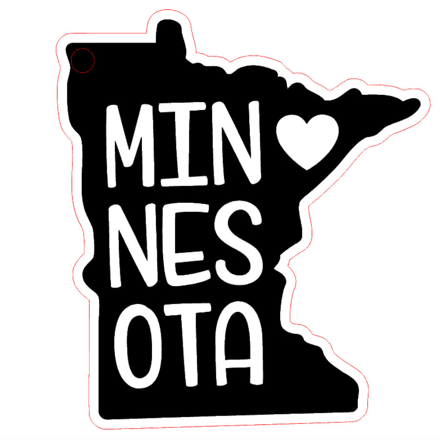 Clear Acrylic Minnesota Keychains