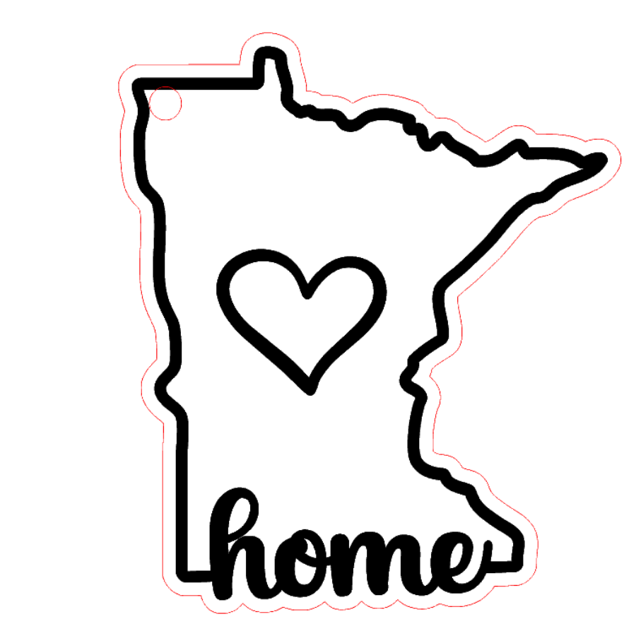 Clear Acrylic Minnesota Keychains