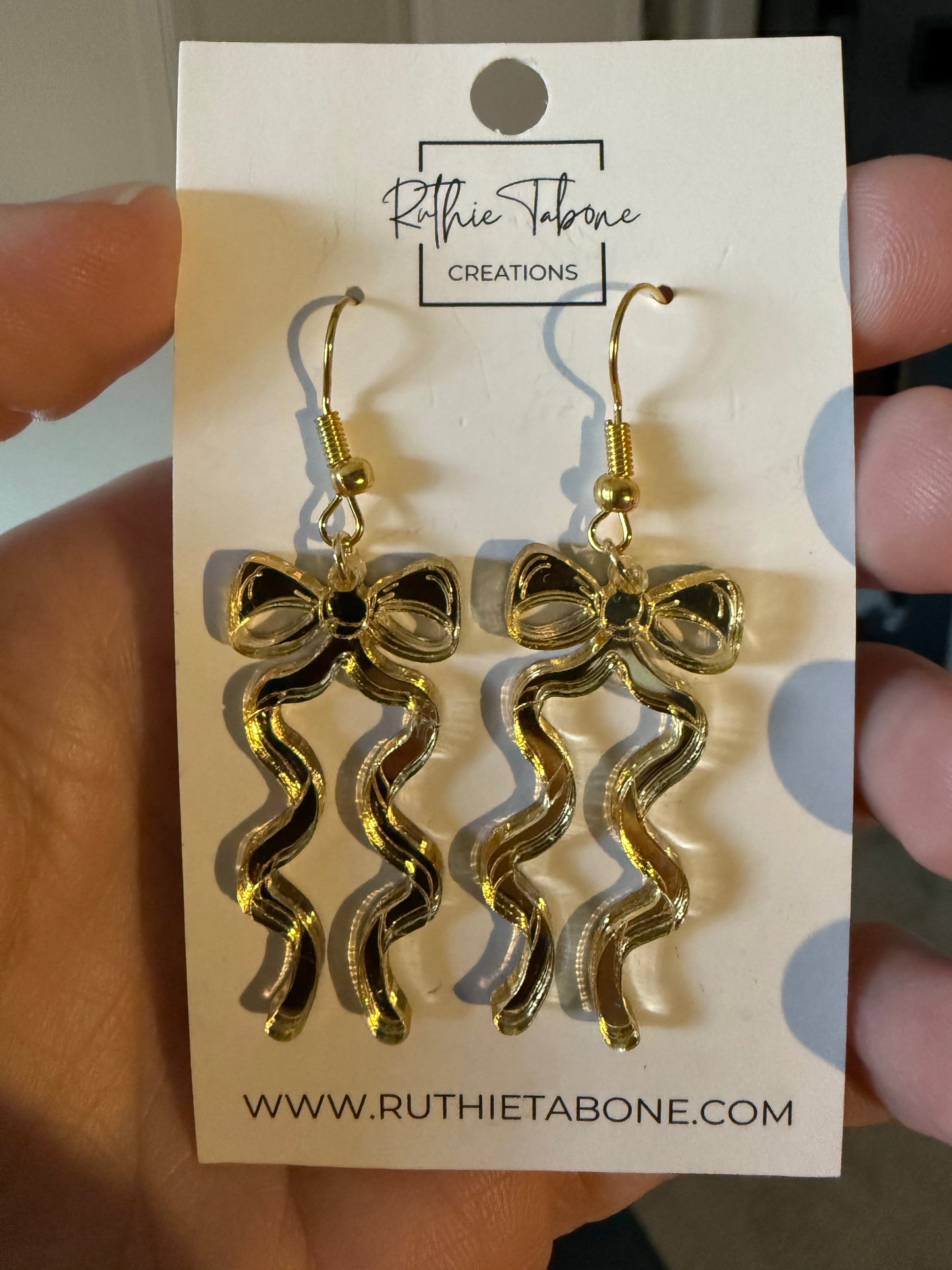 Long Bow Dangle Gold