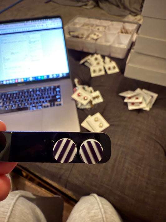 Striped Acryilc Studs