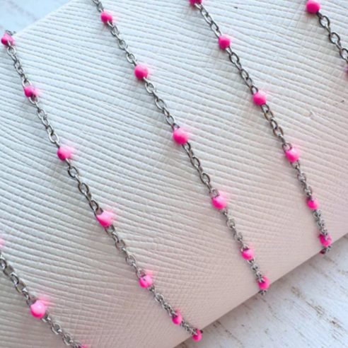 Pink Chain Silver