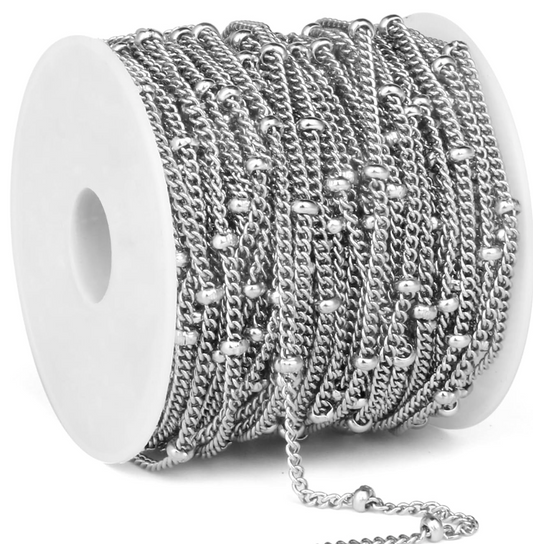 Satelllite Curb Chain 2mm, 3mm ball