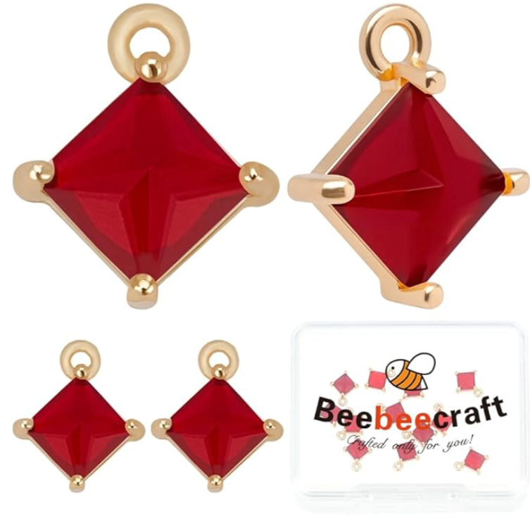 Crystal Rhombus Charms