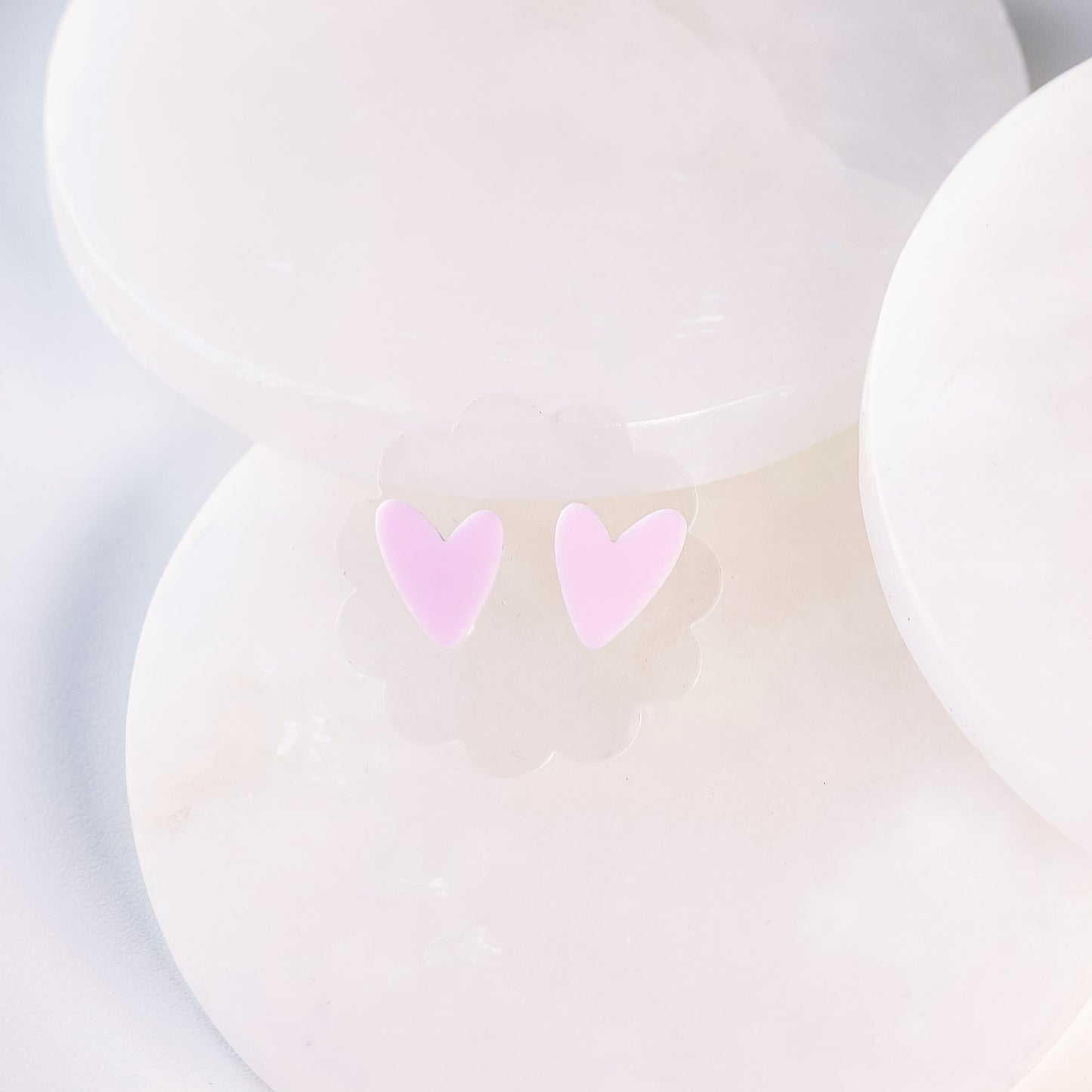 Hearts - Studs Pastel Pink
