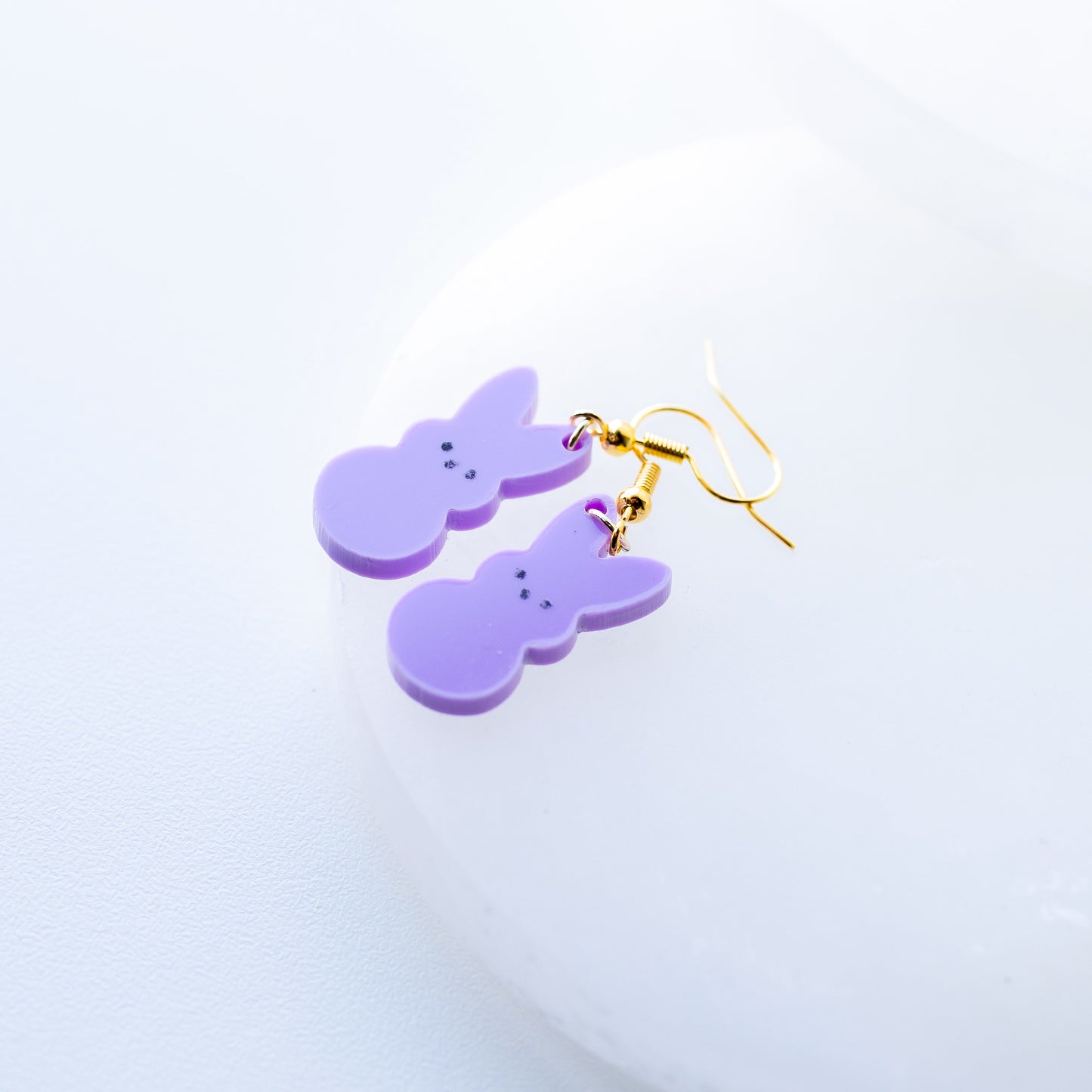 Acrylic Peep Bunny Earrings