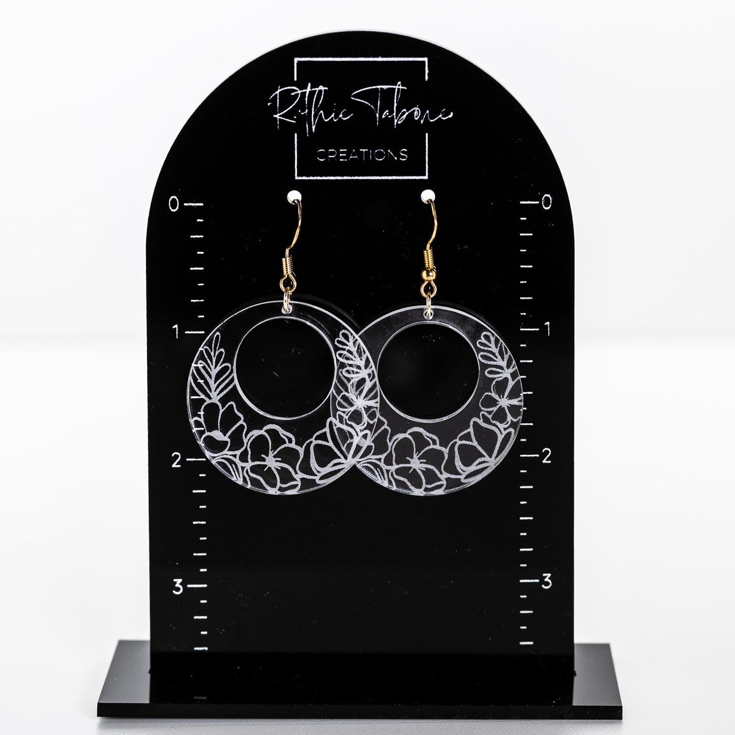 Floral Circle Cut Out Clear