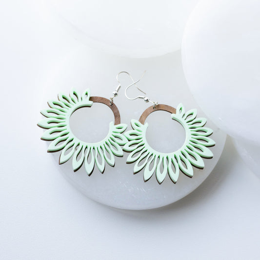 Fan Double Layer Matte Green