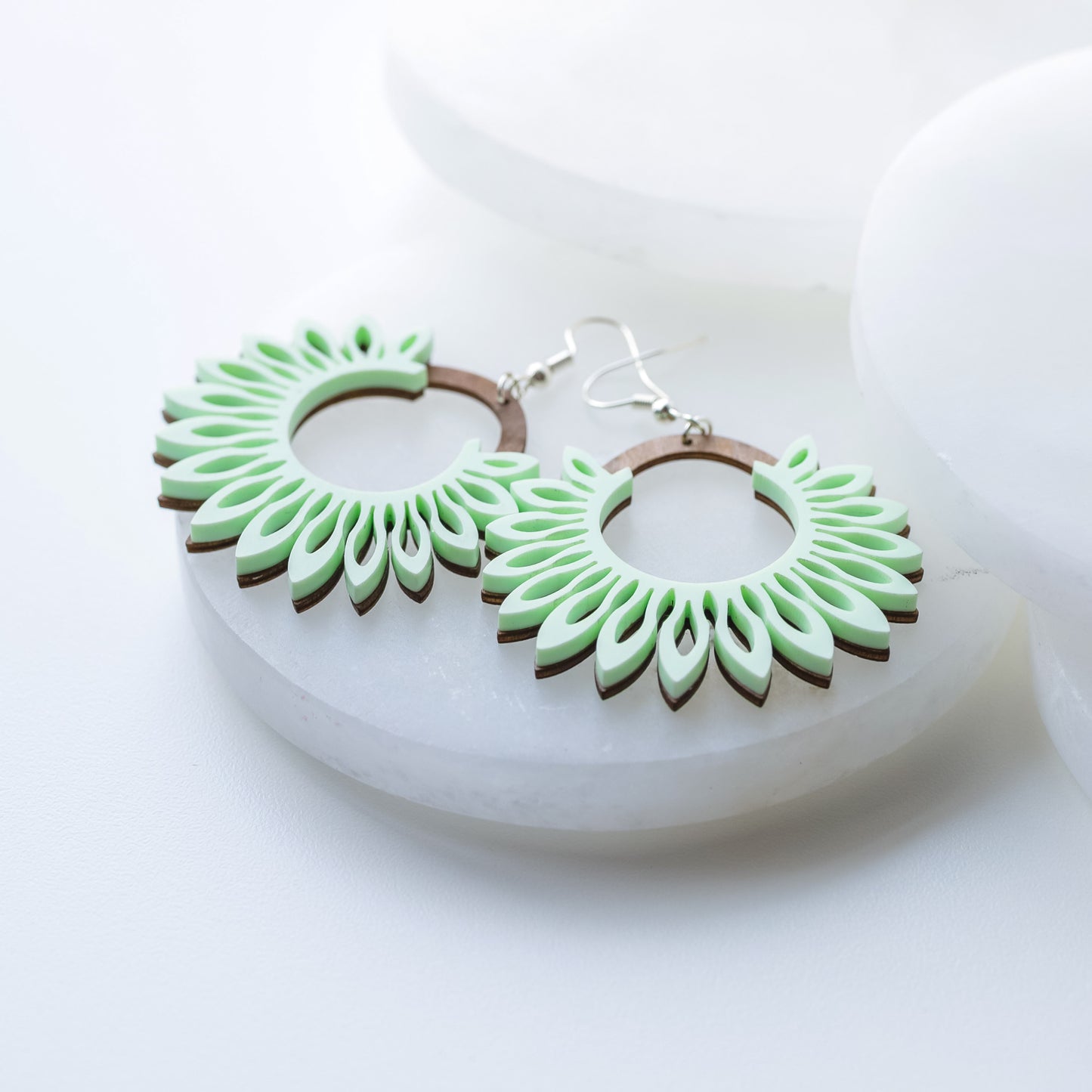 Fan Double Layer Matte Green