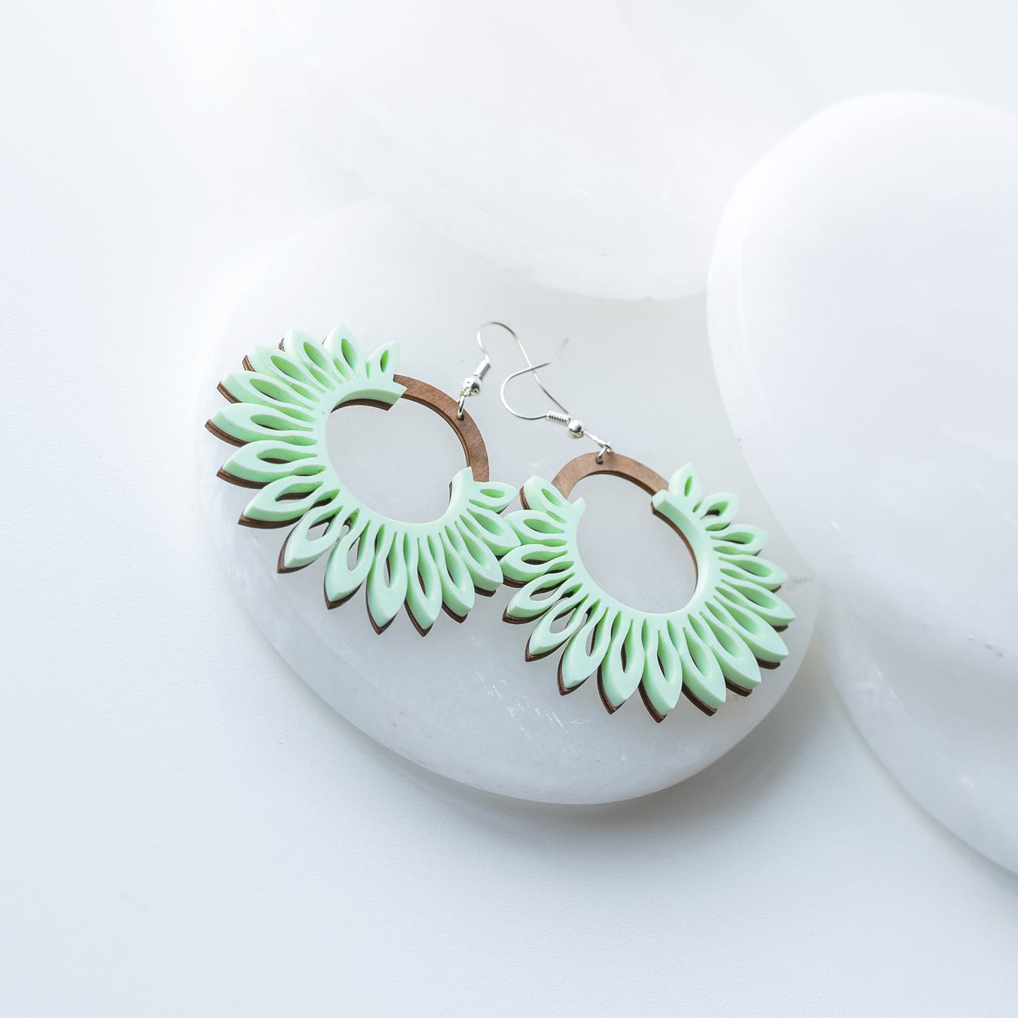 Fan Double Layer Matte Green