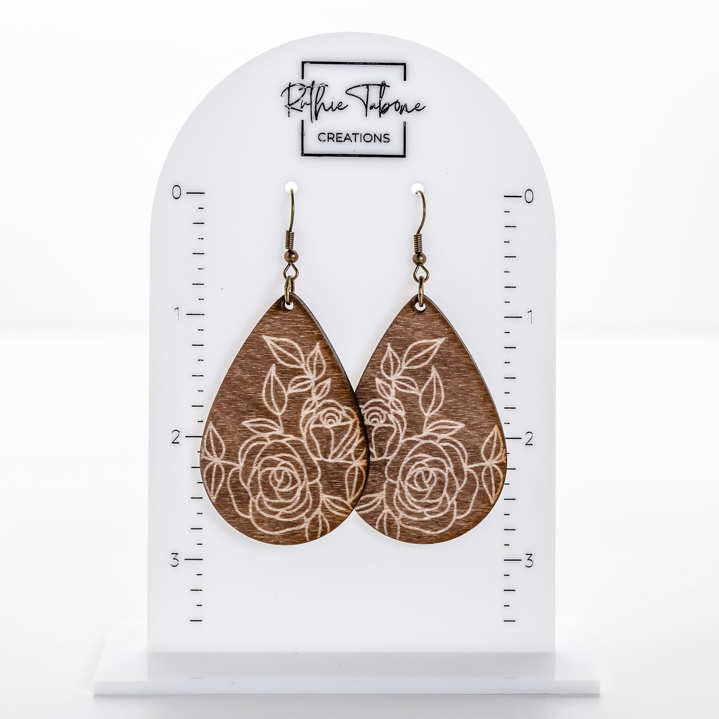 Floral Wood Teardrops