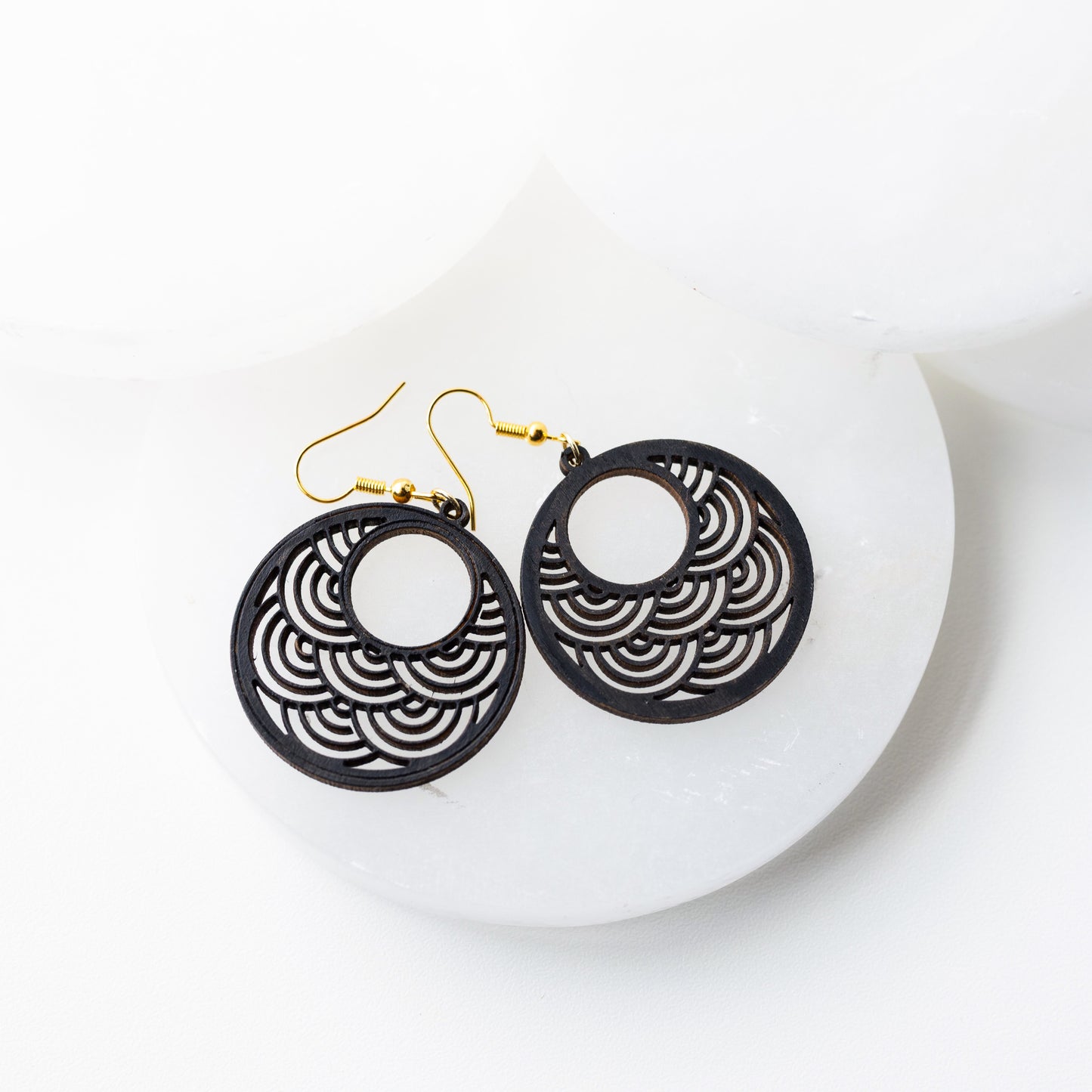 Scalloped Rainbow Hoops