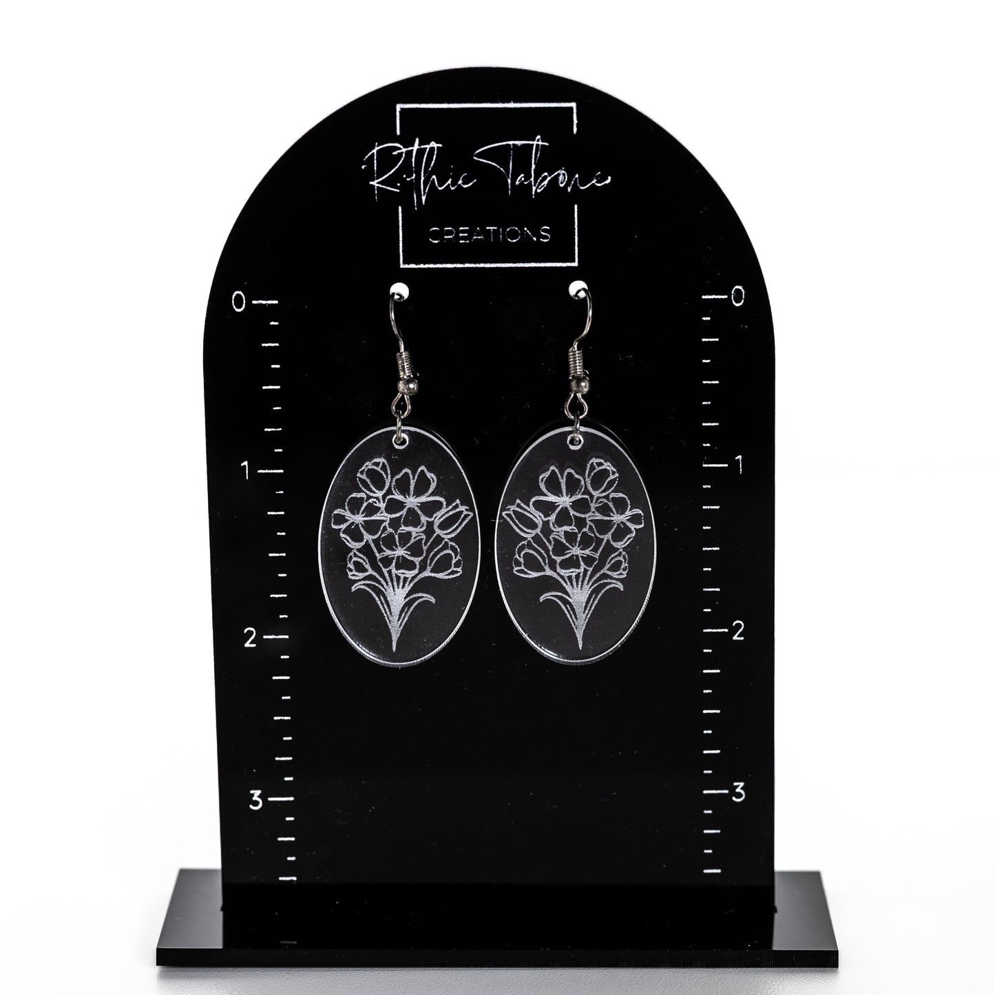 Floral Oval Dangles