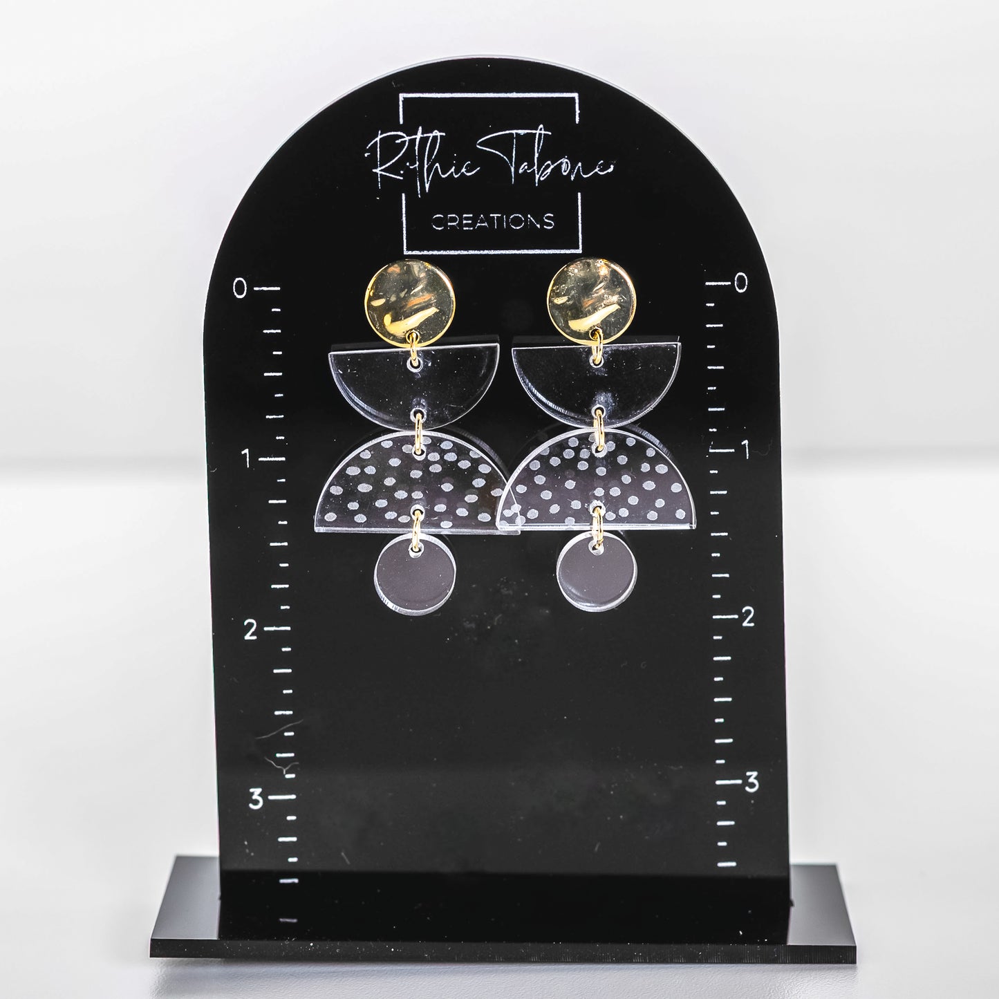 Clear Acrylic Geometric Drop Earrings