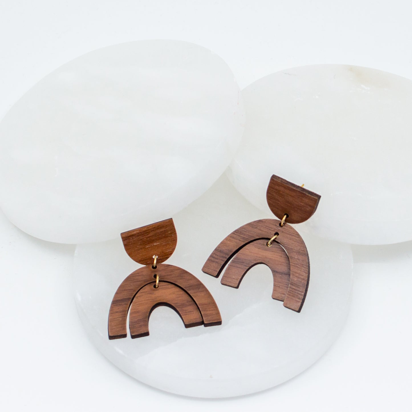 Rainbow Jill Wood Earrings