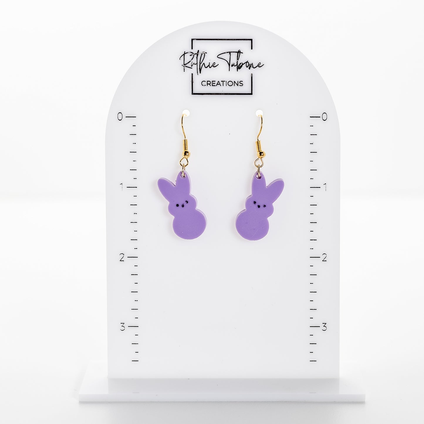 Acrylic Peep Bunny Earrings