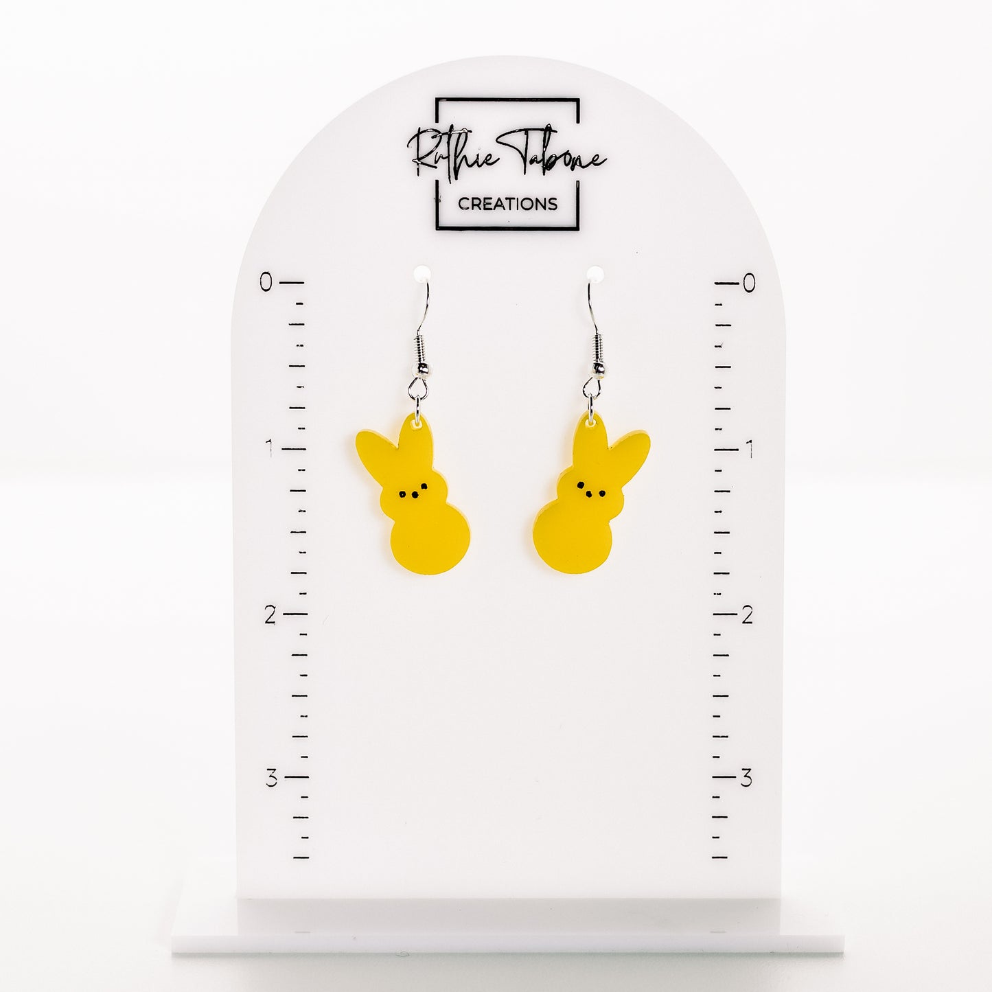 Acrylic Peep Bunny Earrings