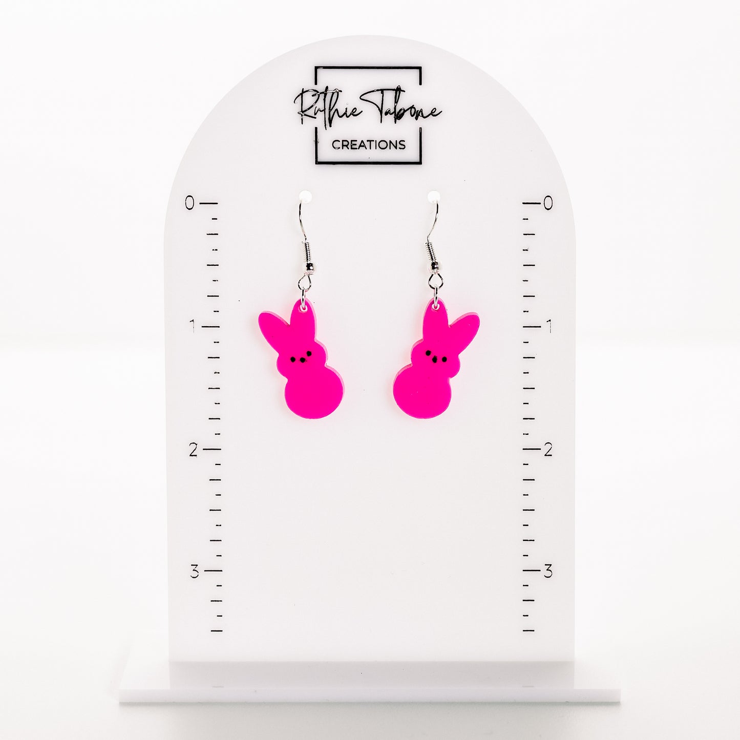 Acrylic Peep Bunny Earrings