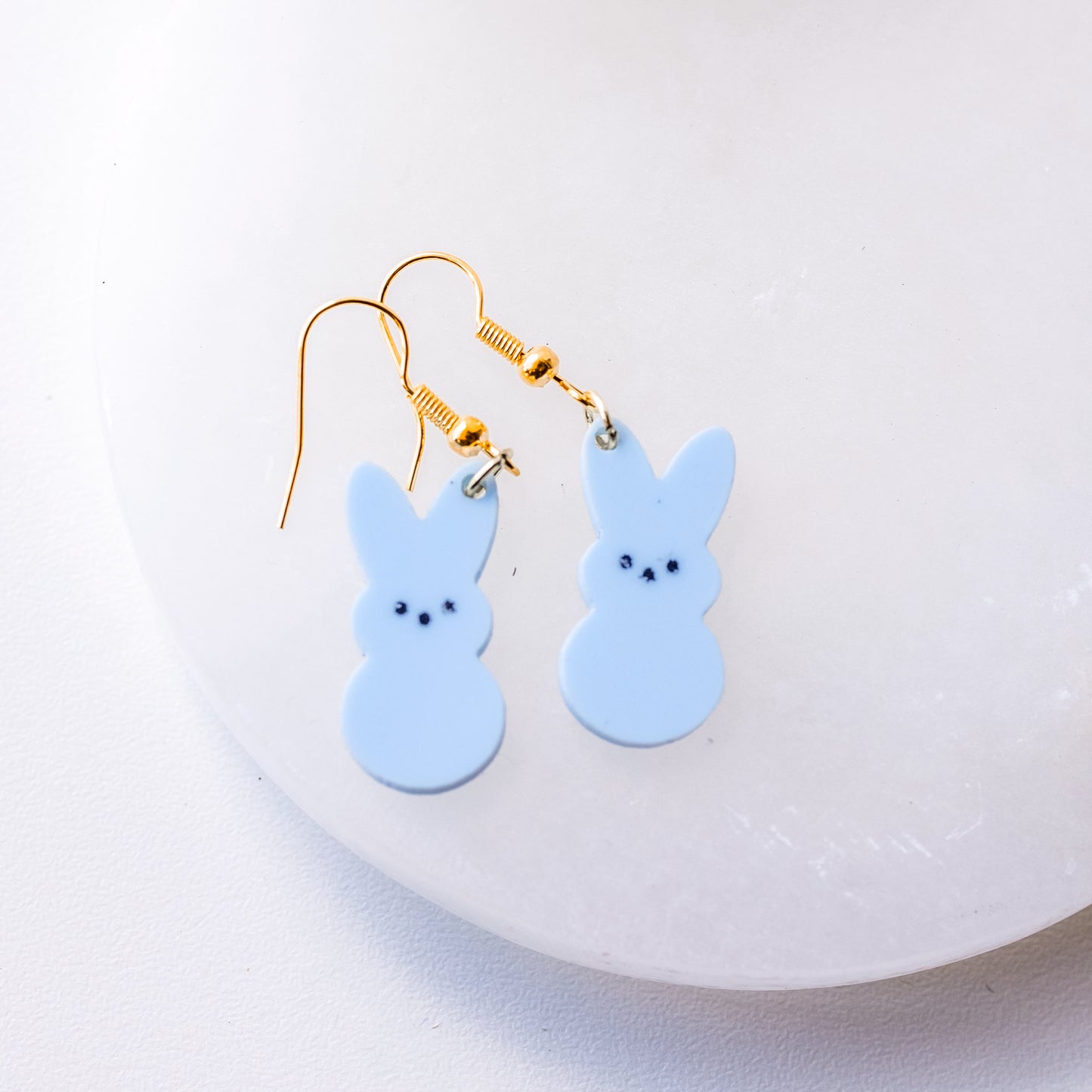 Acrylic Peep Bunny Earrings