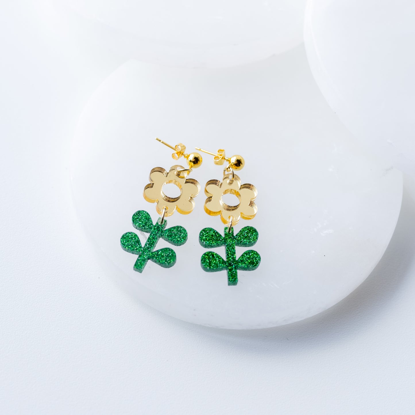 Flower Stem - Gold & Green