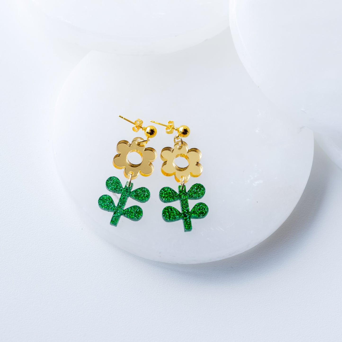 Flower Stem - Gold & Green