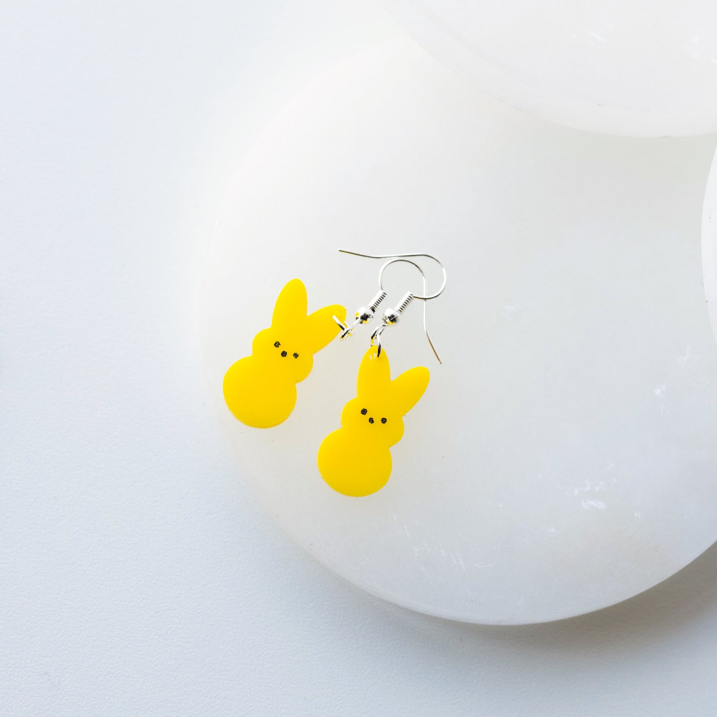 Acrylic Peep Bunny Earrings
