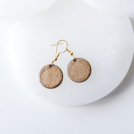 Wood Rose Resin Dangle