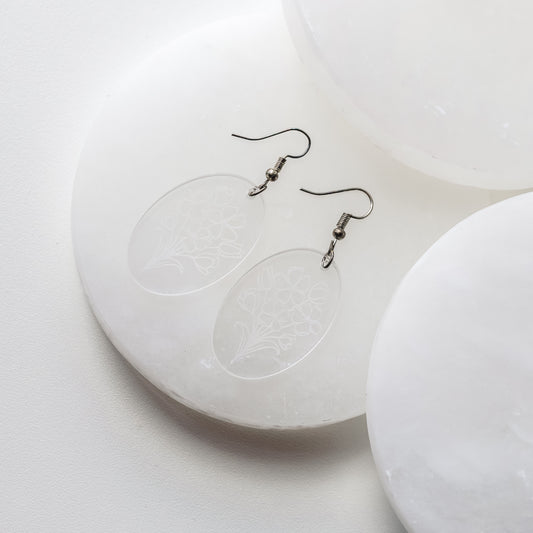 Floral Oval Dangles