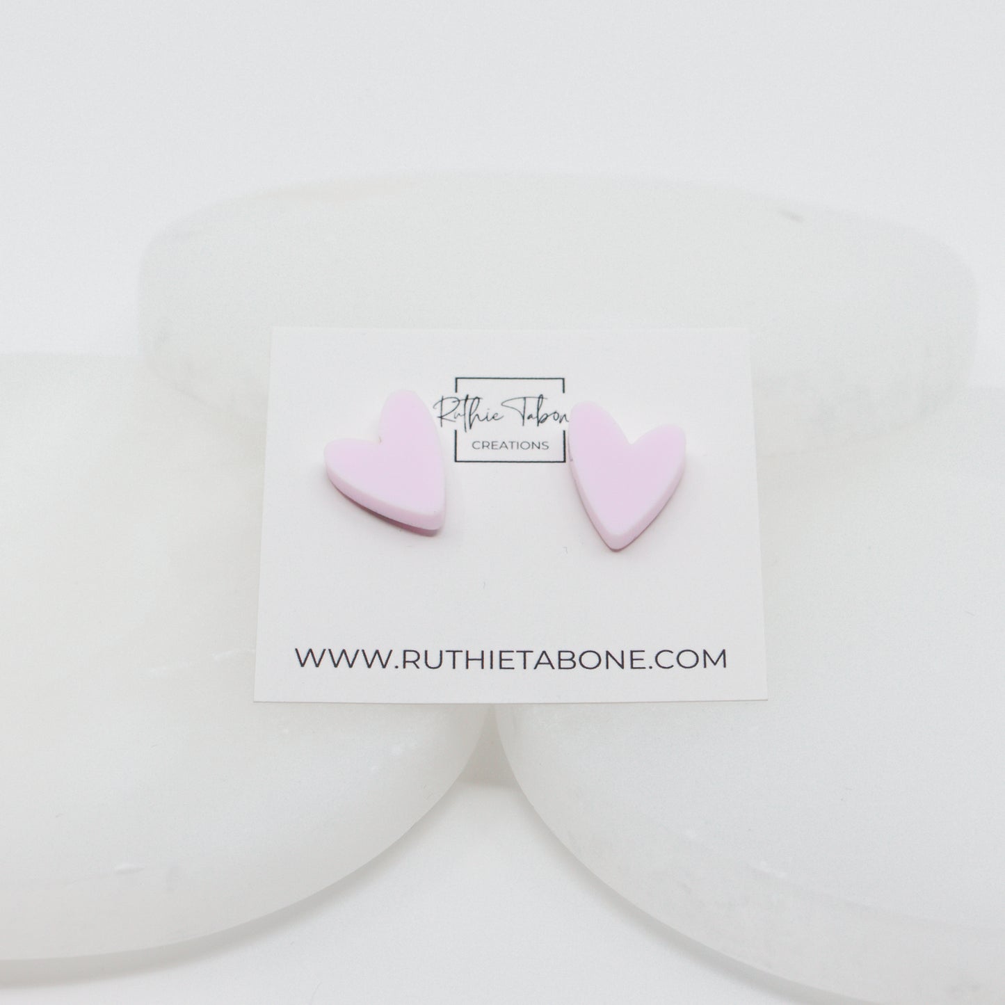 Hearts - Studs Pastel Pink