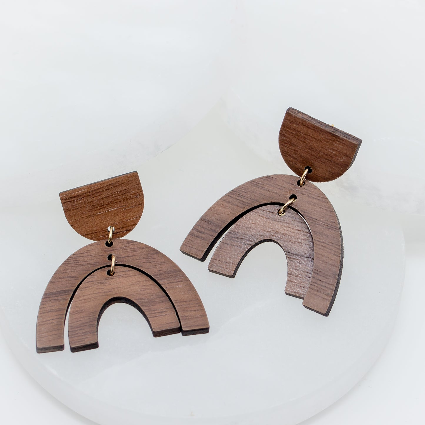 Rainbow Jill Wood Earrings