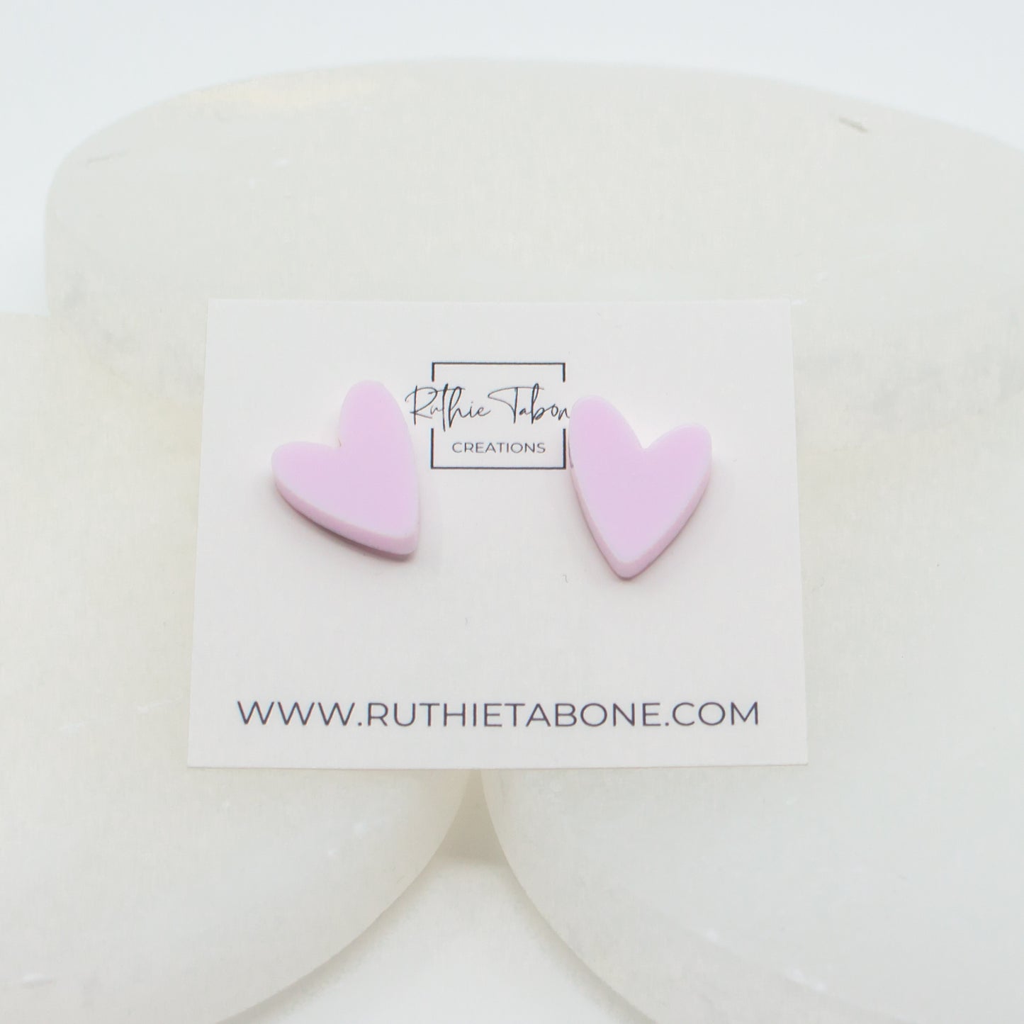 Hearts - Studs Pastel Pink